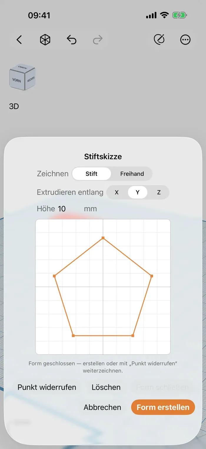 Shapely 3D auf einem iPhone (4/4)
