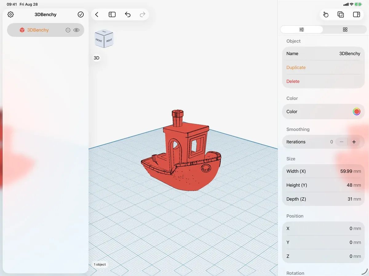 Shapely 3D running on an iPad (1/4)