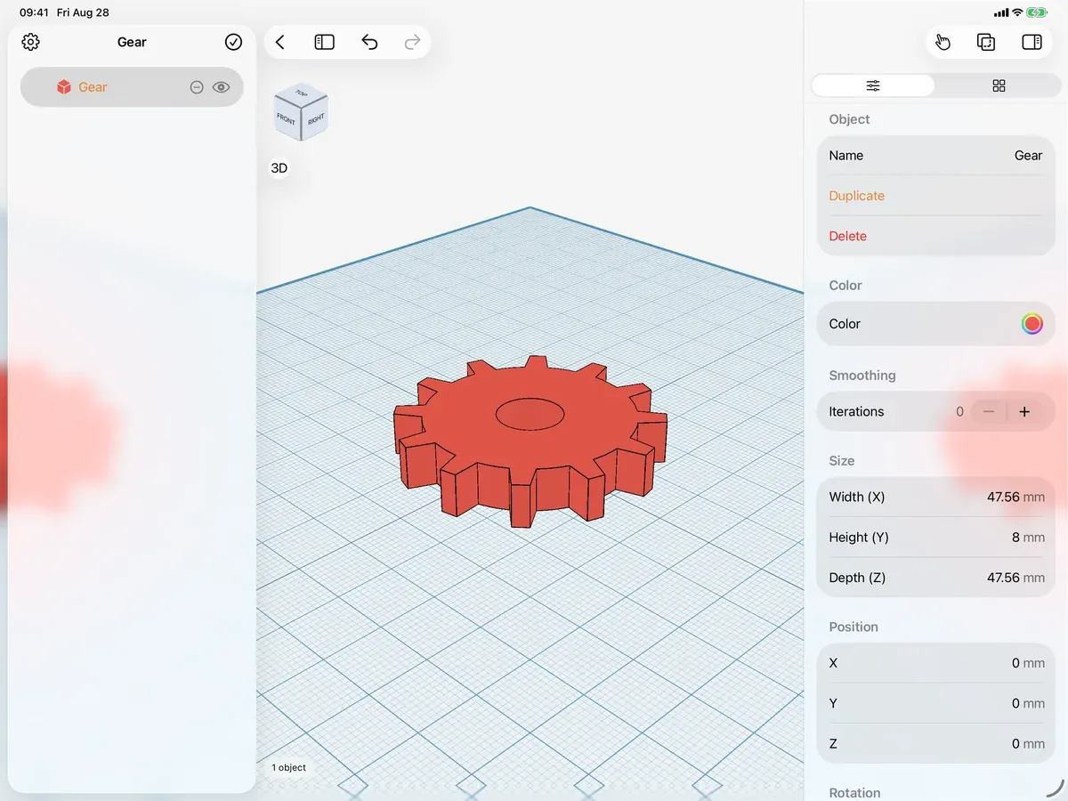 Shapely 3D running on an iPad (2/4)