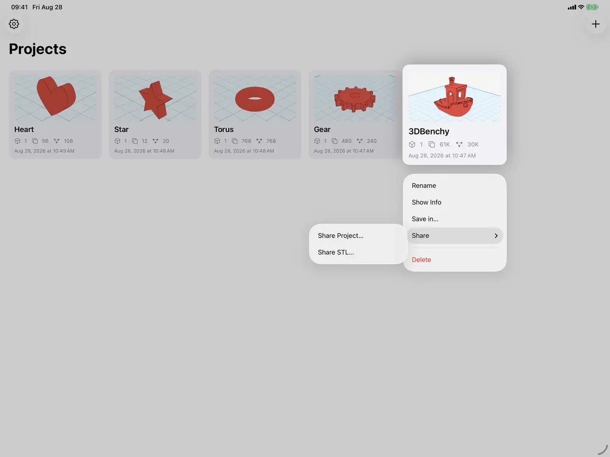 Shapely 3D running on an iPad (3/4)