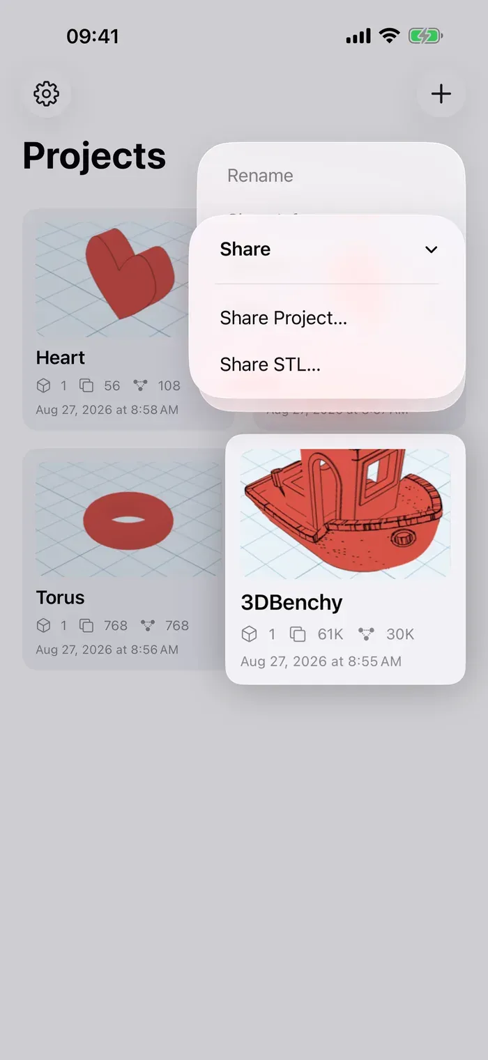 Shapely 3D running on an iPhone (2/4)
