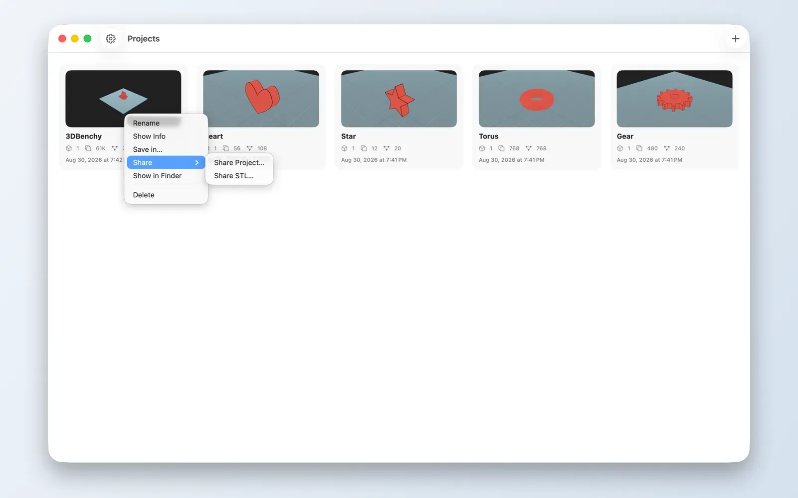 Shapely 3D running on a Mac (3/4)