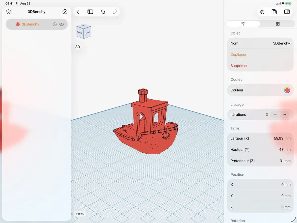 Shapely 3D sur un iPad (1/4)