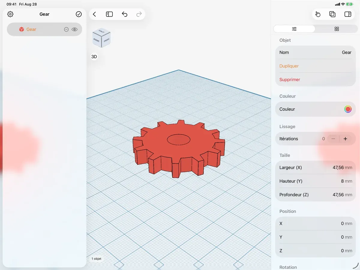 Shapely 3D sur un iPad (2/4)