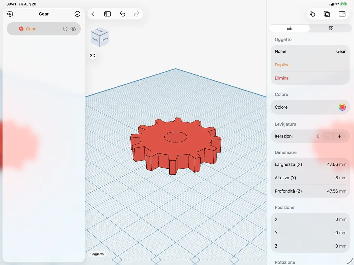 Shapely 3D in esecuzione su iPad (2/4)