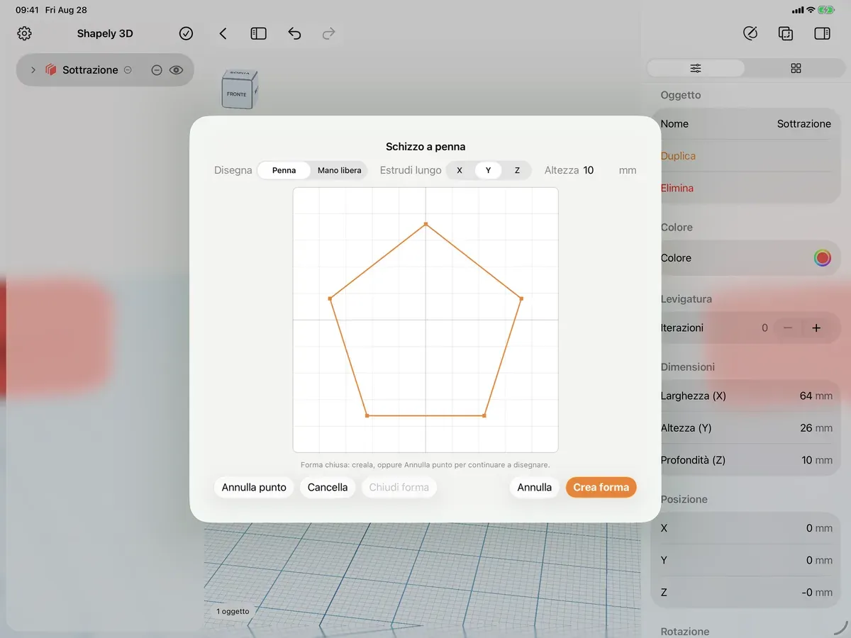 Shapely 3D in esecuzione su iPad (4/4)