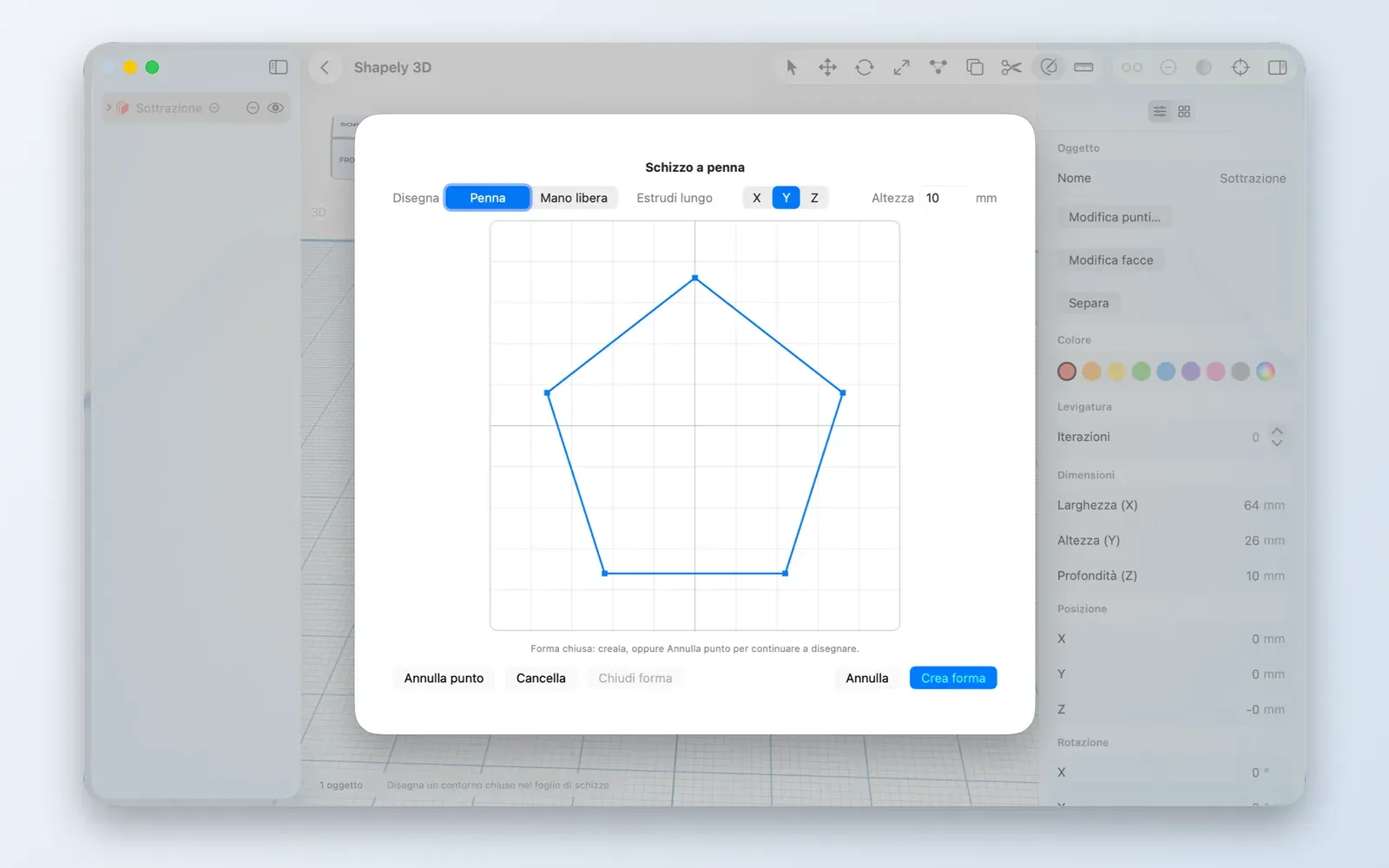 Shapely 3D in esecuzione su Mac (4/4)